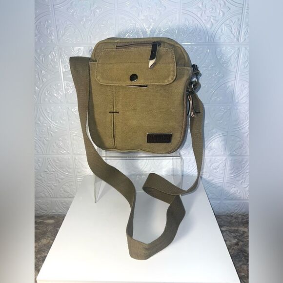NWOT Harwish Khaki Crossbody Bag - Picture 1 of 11